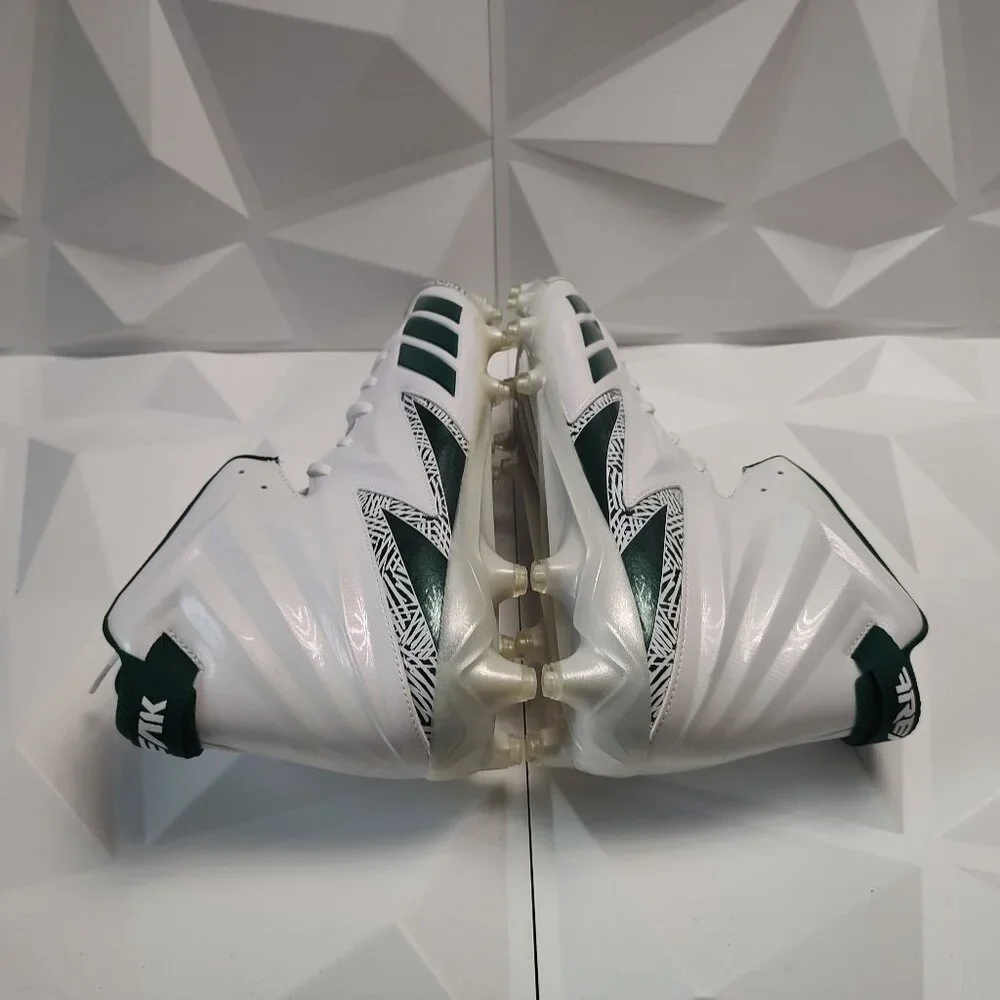 Adidas Mens Football Cleats 17 White Green Shoe Lacrosse Freak X Carbon High - Picture 9 of 15